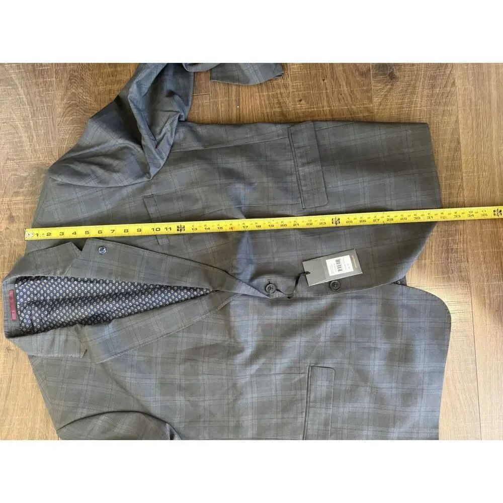 NWT Johnny Bigg Sport Coat Jacket‎ Milan Check New Charcoal Size 50